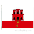 Gibraltar flagga 90 * 150 cm 100% polyster